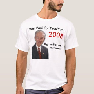 Big Media's beste geheim. Ron Paul T-Shirt. T-shirt