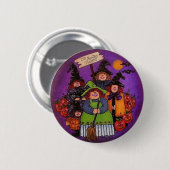 Big Meeting Tonight Halloween Button Pin (Voorkant /achterkant)
