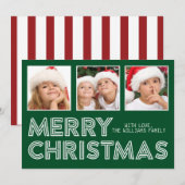 Big Merry Christmas 3 Instagram-fotokaart Feestdagenkaart (Voorkant / Achterkant)