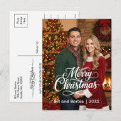 Big Merry Christmas Couples Foto Voorkant Feestdagenkaart (Voorkant / Achterkant)