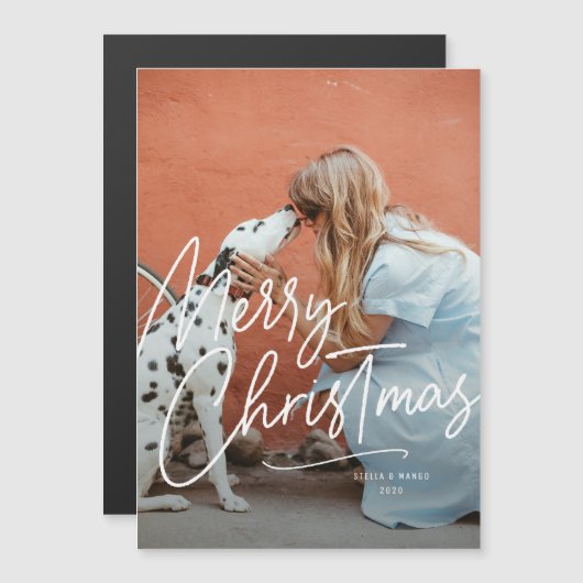 Big Merry Holiday Photo Magnet (Voorkant / Achterkant)