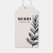 Big Merry & Leaves Cadeaulabel (Voorkant)