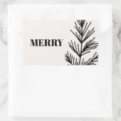 Big Merry & Leaves Rechthoekige Sticker (Tas)