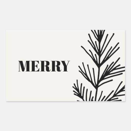 Big Merry & Leaves Rechthoekige Sticker (Voorkant)