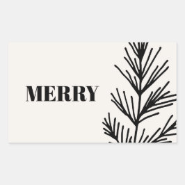 Big Merry & Leaves Rechthoekige Sticker