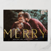 Big Merry | Volledige kerstfoto Folie Feestdagenkaart (Voorkant)