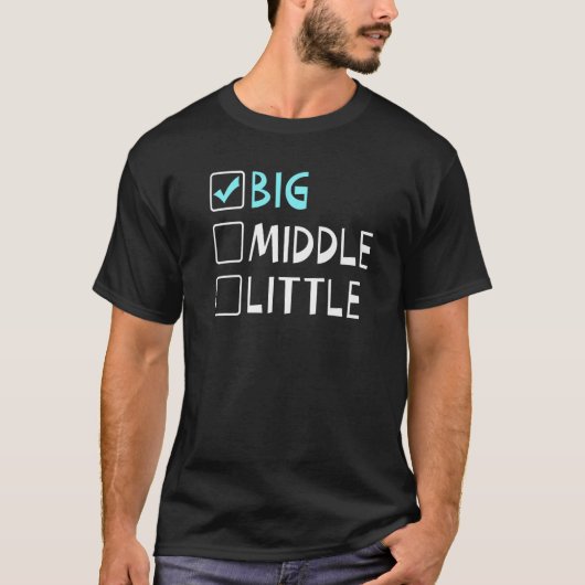 Big Middle Little Big Brother T-shirt (Voorkant)