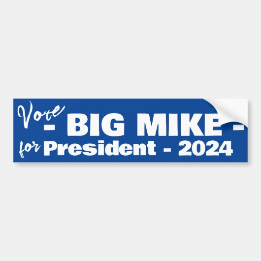 Big Mike / Michelle Obama voor President 2024 Bumpersticker (Voorkant)