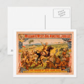 Big Minstrel Jubilee Charge San Juan Hill Briefkaart (Voorkant / Achterkant)