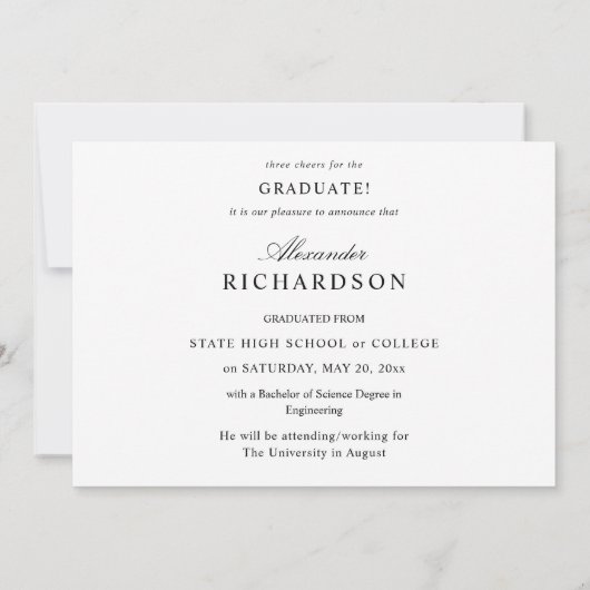 Big Mod Name Foto Afstuderen Aankondiging (Achterkant)