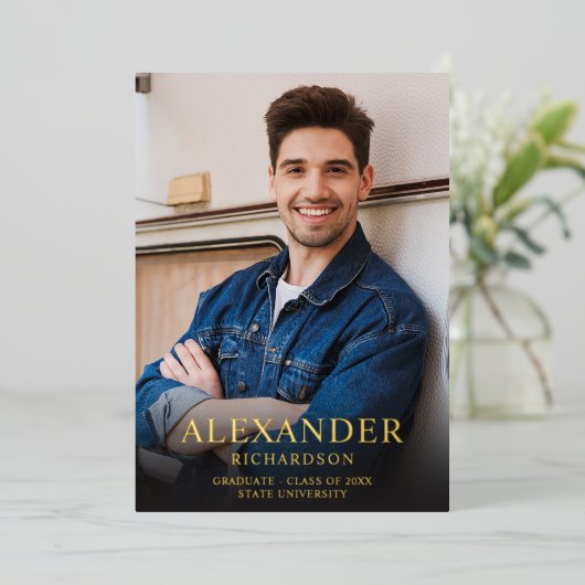 Big Mod Name Foto V Foto D Afstuderen Aankondiging (Staand Voorkant)