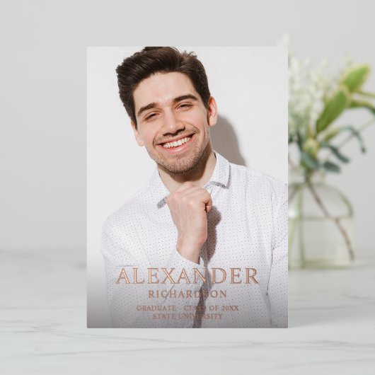 Big Mod Name Foto Ver Foto Afstuderen Aankondiging (Staand Voorkant)