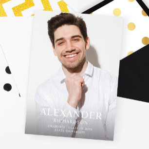 Big Mod Name Photo Afstuderen Vertical Announcemen Kaart
