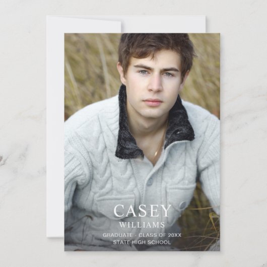 Big Mod Name Photo Graduparty - Verticaal Kaart (Voorkant)