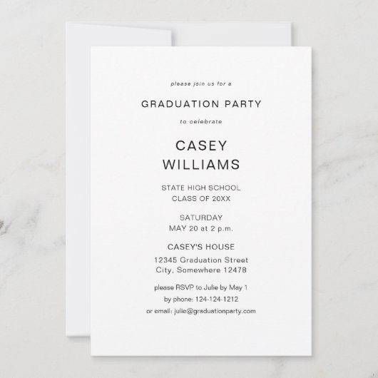 Big Mod Name Photo Graduparty - Verticaal Kaart (Achterkant)