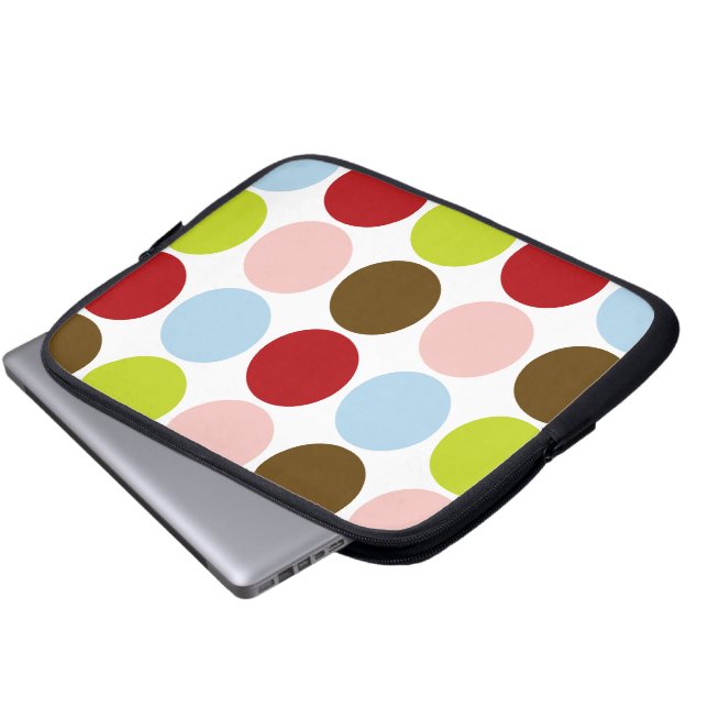 Big Mod Stippen Designer Laptop/Electronics Bag Laptop Sleeve (Voorkant onderkant)