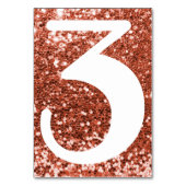 Big Modern Number Faux Copper Glitter Kaart (Voorkant)