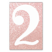 Big Modern Number Faux Roos Gold Bokeh Glitter Kaart (Achterkant)