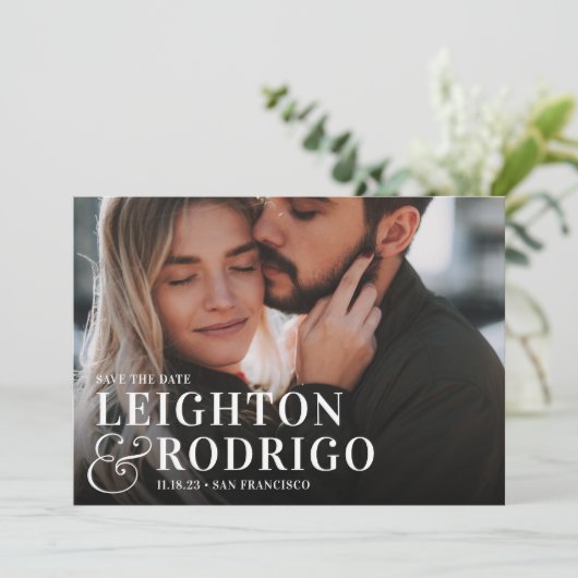 Big Moment | Full Photo Wedding Save The Date (Staand voorkant)