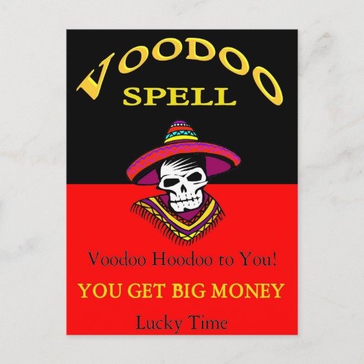 Big Money Voodoo Spell Briefkaart (Voorkant)