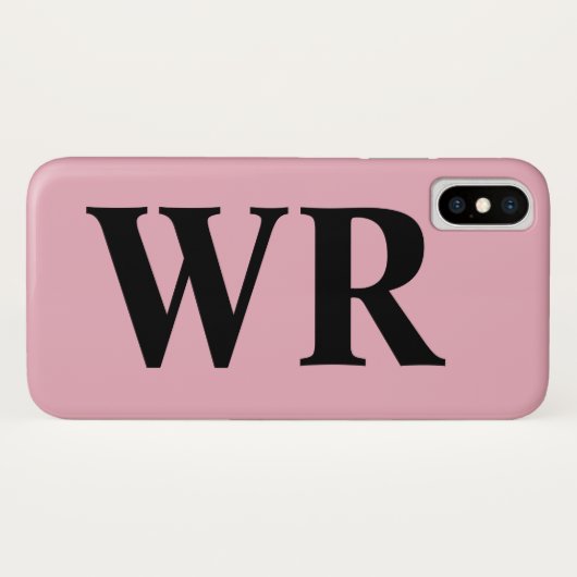 Big Monogram Letters Black en Roze stijl Case-Mate iPhone Case (Achterkant (horizontaal))