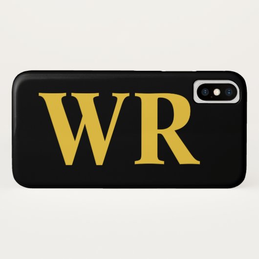 Big Monogram letters Yellow en Black Bold Style Case-Mate iPhone Case (Achterkant (horizontaal))