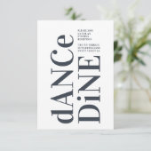 Big Monogram Modern Bold Simple Wedding Informatiekaartje (Staand voorkant)