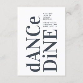 Big Monogram Modern Bold Simple Wedding Informatiekaartje