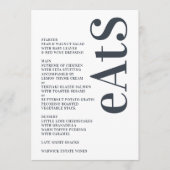 Big Monogram Modern Bold Simple Wedding Menu (Voorkant)