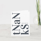 Big Monogram Modern Simple Bedankkaart (Voorkant)