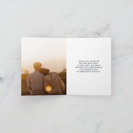 Big Monogram Modern Simple Bedankkaart (Binnen)