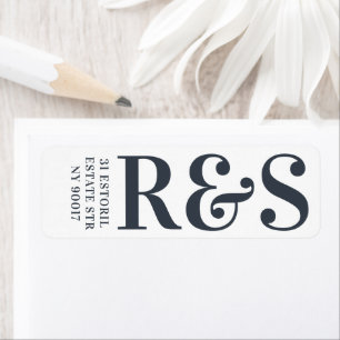 Big Monogram Modern Simple Etiket
