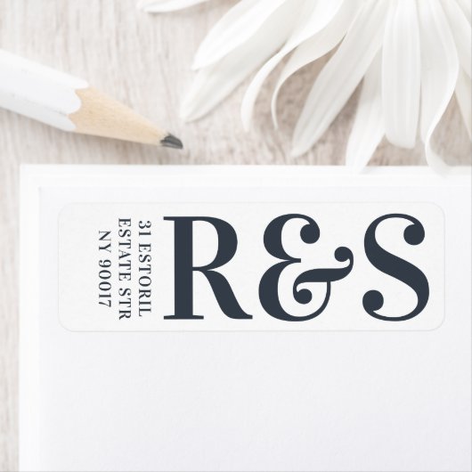 Big Monogram Modern Simple Etiket (Insitu)