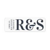 Big Monogram Modern Simple Etiket (Voorkant)