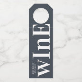 Big Monogram Modern Simple Flessenhanger (Achterkant)