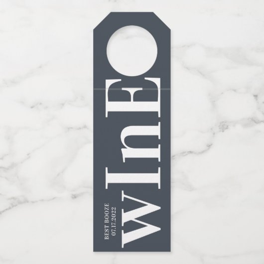 Big Monogram Modern Simple Flessenhanger (Achterkant)