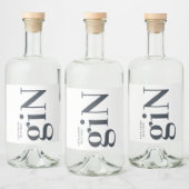 Big Monogram Modern Simple Likeurfles Etiket (Flessen)