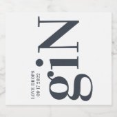 Big Monogram Modern Simple Likeurfles Etiket (Enkel label)