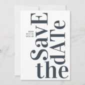 Big Monogram Modern Simple Save The Date (Voorkant)