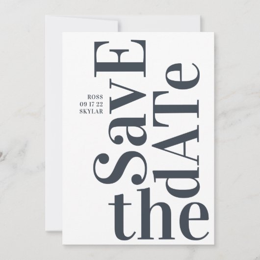 Big Monogram Modern Simple Save The Date (Voorkant)