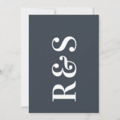 Big Monogram Modern Simple Save The Date (Achterkant)