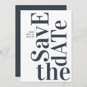 Big Monogram Modern Simple Save The Date (Voorkant / Achterkant)