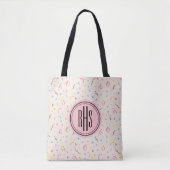 Big Monogram op Spring-Easter Pattern-Canvas tas (Voorkant)