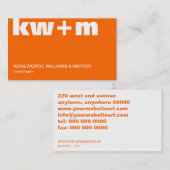 Big Monogram Visitekaartje (Voorkant / Achterkant)