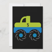 Big Monster Truck Birthday Party Kaart (Achterkant)