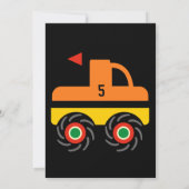 Big Monster Truck Birthday Party Kaart (Achterkant)