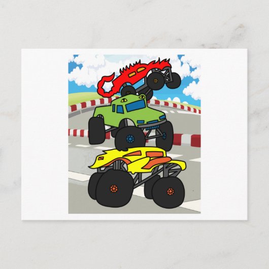 Big Monster Trucks Fan Briefkaart (Voorkant)