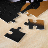 Big Moon, Donkere Sunset - Puzzle Legpuzzel (Zijkant)