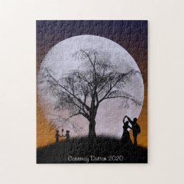 Big Moon, Donkere Sunset - Puzzle Legpuzzel