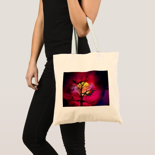 Big Moon en Dead Tree Halloween Bags Tote Bag (Voorkant (product))